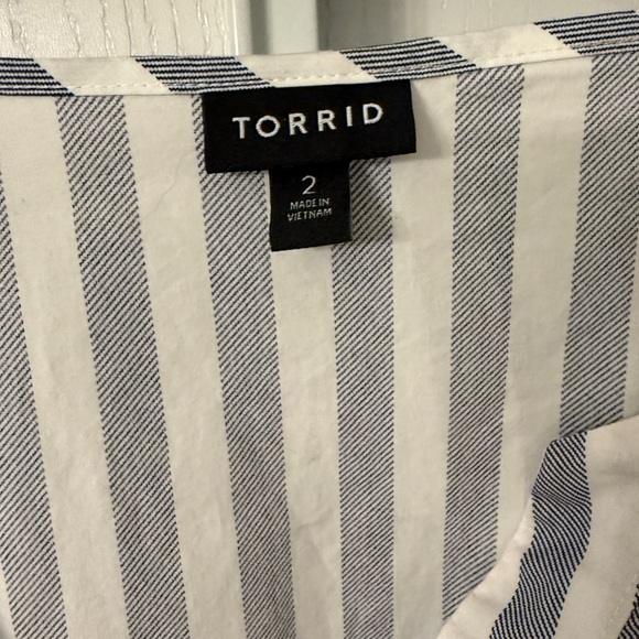 Torrid Navy and White Striped Dress - Picture 2 of 4